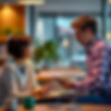 Parental Guidance in Finance A parent discussing finance with a teenager