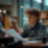 A teenager learning about banking basics