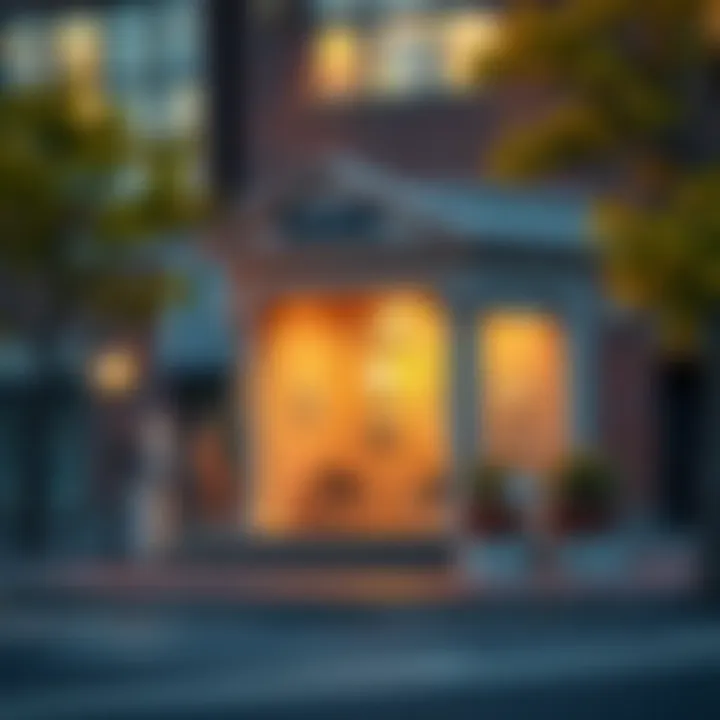 Youth-Friendly Banking Solutions Illustration of a bank with youth-friendly features