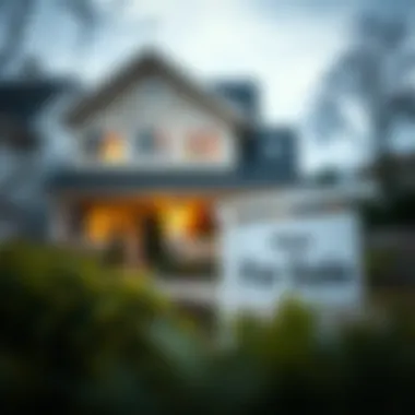 An existing house with a 'For Sale' sign in front