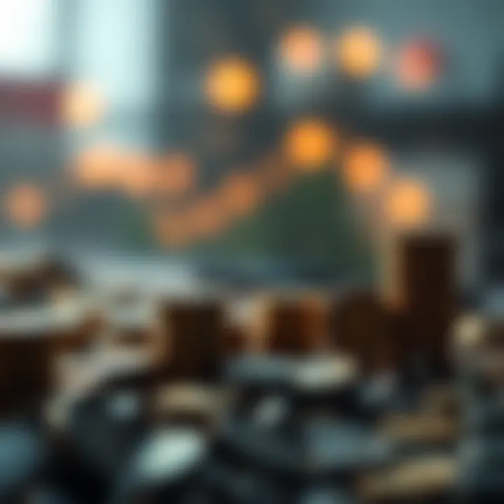 Conceptual depiction of risk versus reward in investments