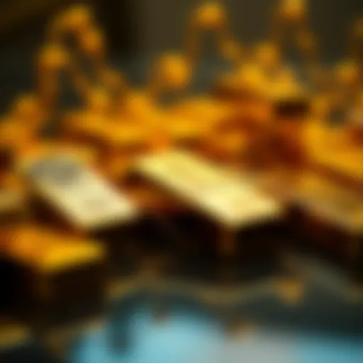 An elegant display of gold bullion bars reflecting market dynamics.