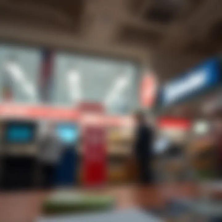 Methods of Purchase A visual representation of various methods to purchase money orders, featuring banks and retail locations.