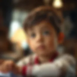 A thoughtful child considering their allowance options