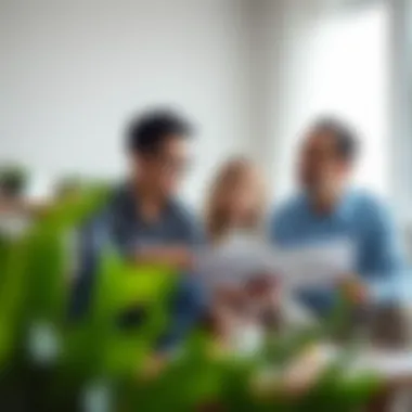 Collaborative Decision Making Family discussing home buying options