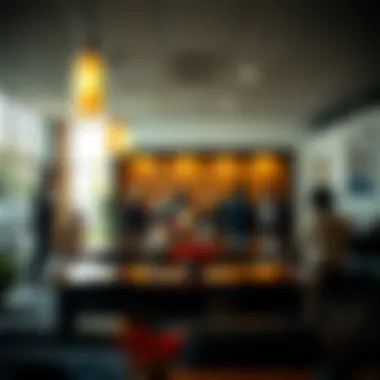 Welcoming Atmosphere: Customer-Centric Banking Interior of a black-owned bank showcasing customer service