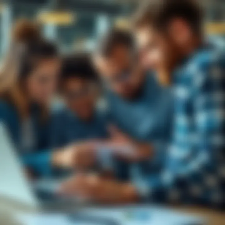 Collaboration Over Digital Tools A team collaborating over a digital project management tool