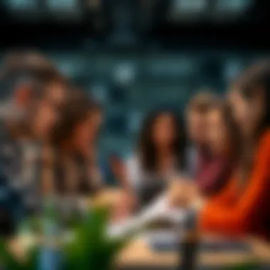 Diverse startup team brainstorming innovative ideas