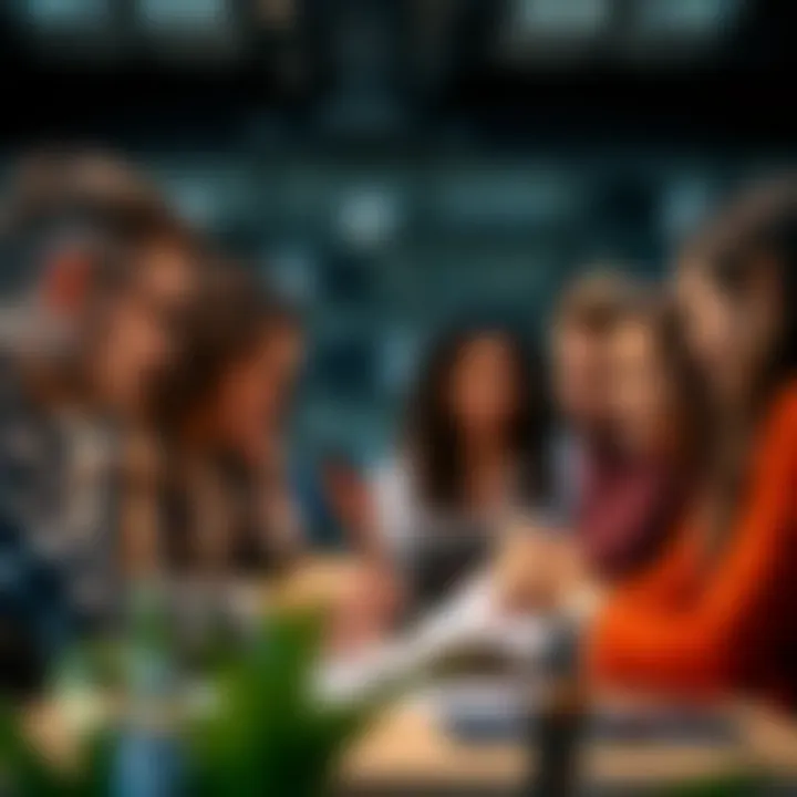 Diverse startup team brainstorming innovative ideas