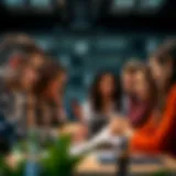 Innovation in Action Diverse startup team brainstorming innovative ideas