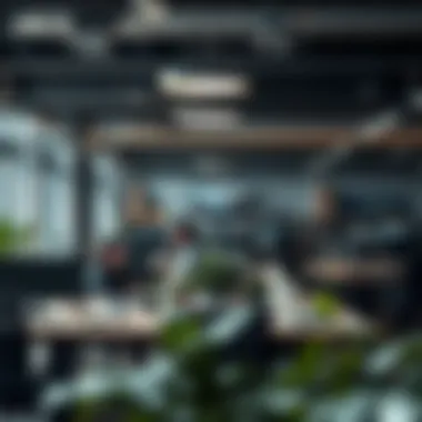 A modern workspace showcasing collaboration and creativity