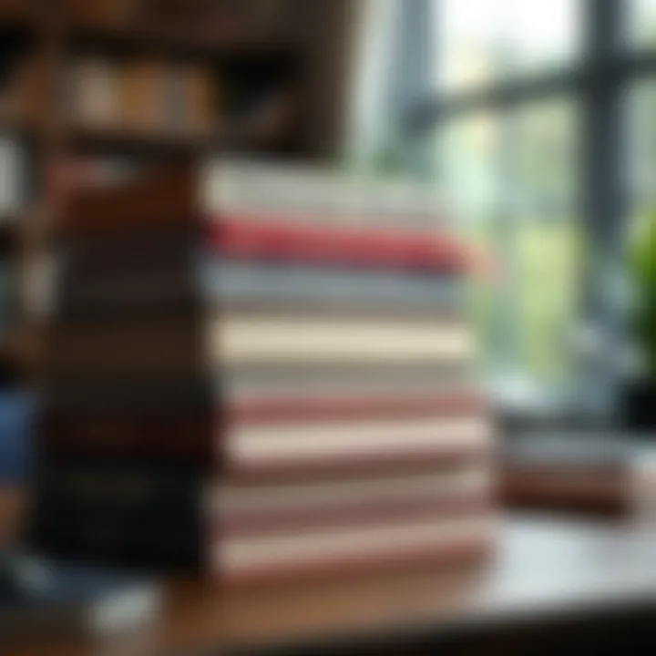 Essential Readings for Investment Mastery Books stacked on a table, representing investment knowledge