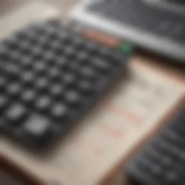 A close-up of a calculator, highlighting financial calculations