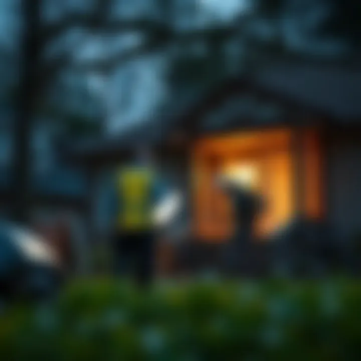 FHA Property Inspection Underway Inspection process of a property for FHA financing