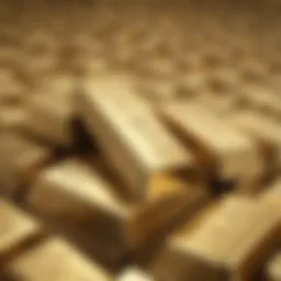 An elegant display of gold bullion showcasing investment potential