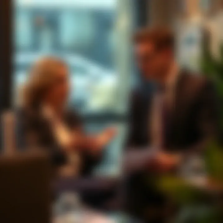 Engagement Between Client and Financial Advisor Client discussing financial goals with an advisor