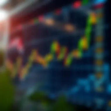 Dynamic Stock Chart Illustrating Market Trends A dynamic stock chart illustrating market trends