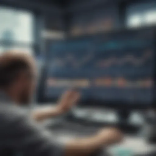 A trader analyzing market trends on a digital platform