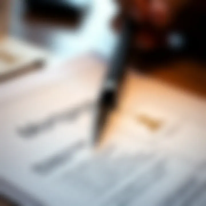 Mortgage Document Overview A close-up of a mortgage document with a pen