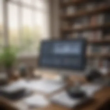 Essential Trading Resources A serene workspace with trading books and tools