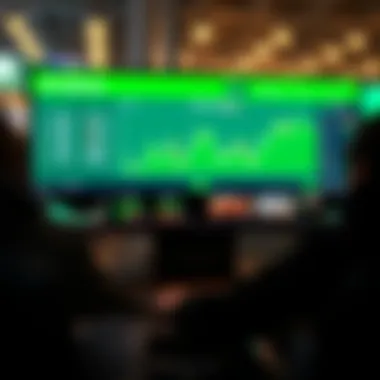 Navigating Robinhood Platform Graphical illustration of Robinhood user interface