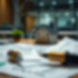 A detailed illustration of mortgage documentation and legal paperwork