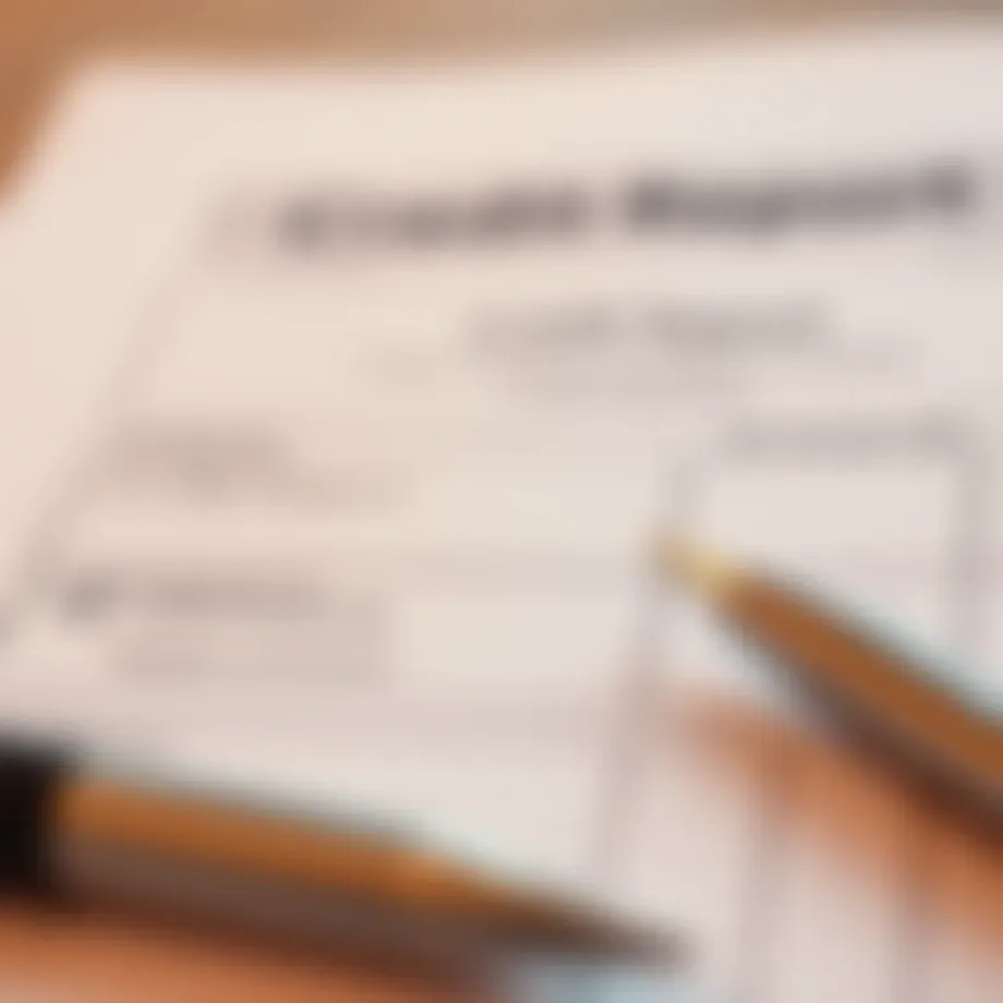 Visual representation of a credit report showing key elements