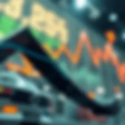 Visual representation of momentum stocks in an upward trend