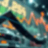 Momentum Stocks in Motion Visual representation of momentum stocks in an upward trend