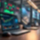 Visualization of online trading platforms showcasing various interfaces