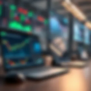 Diverse Interfaces of Online Trading Platforms Visualization of online trading platforms showcasing various interfaces