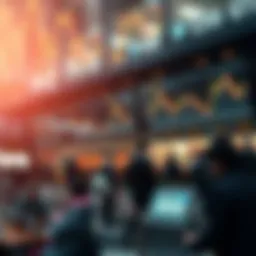 Conceptual illustration of secondary exchanges and market dynamics