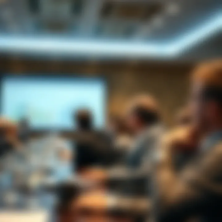 An engaging presentation during a corporate meeting