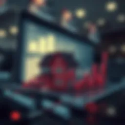 Chart depicting the rise and fall of housing prices