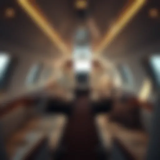 Luxury small private jet interior