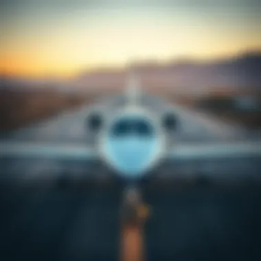 Small Private Jet Ready for Takeoff Small private jet on the runway