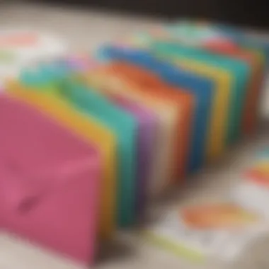 Colorful envelopes representing different budget categories