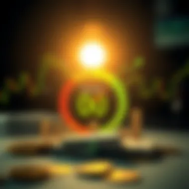 Illustration of credit score fluctuations